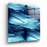 Glasbild „Abstrakte Wellen“ - 40x40 cm