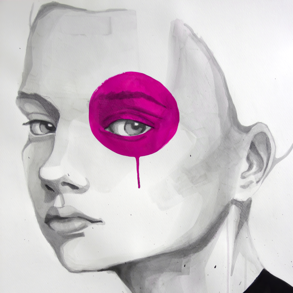 Arte de pared de vidrio de Aspecto rosa