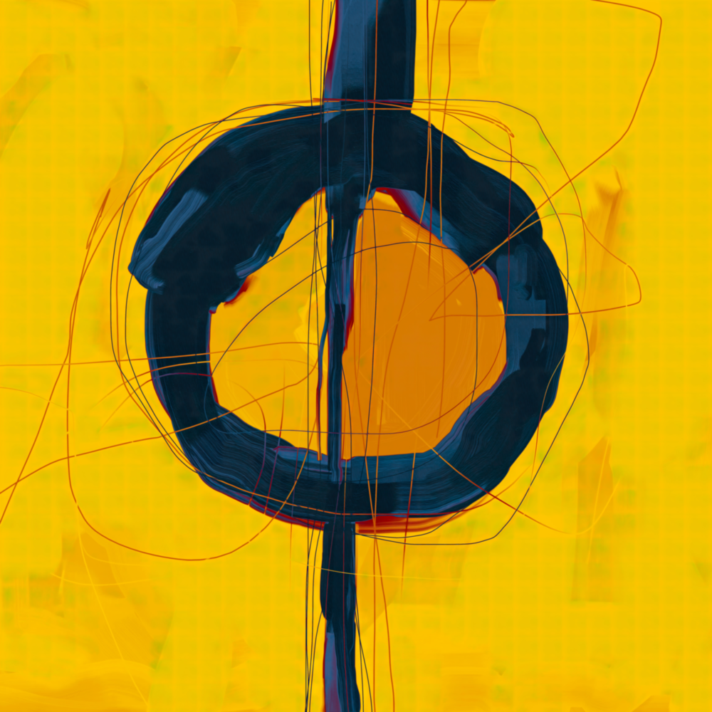 Art abstrait sur verre