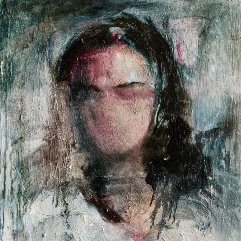 Arte de pared de vidrio de Mujer abstracta