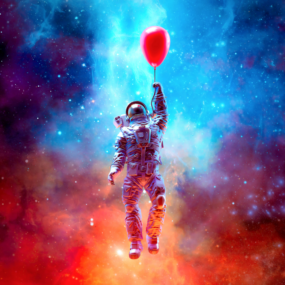 Astronaut Glass Wall Art