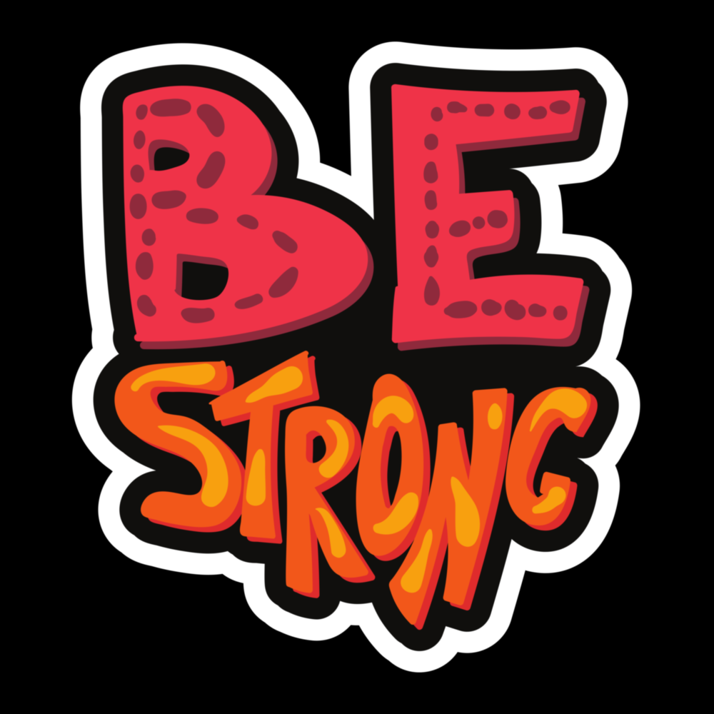 “Be Strong” Glass Wall Art
