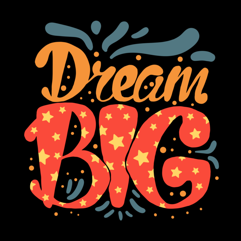 "Dream Big" Impression sur verre