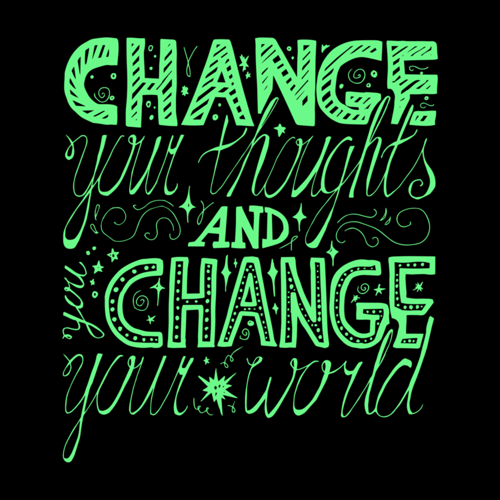 “Change Your World” Glass Wall Art