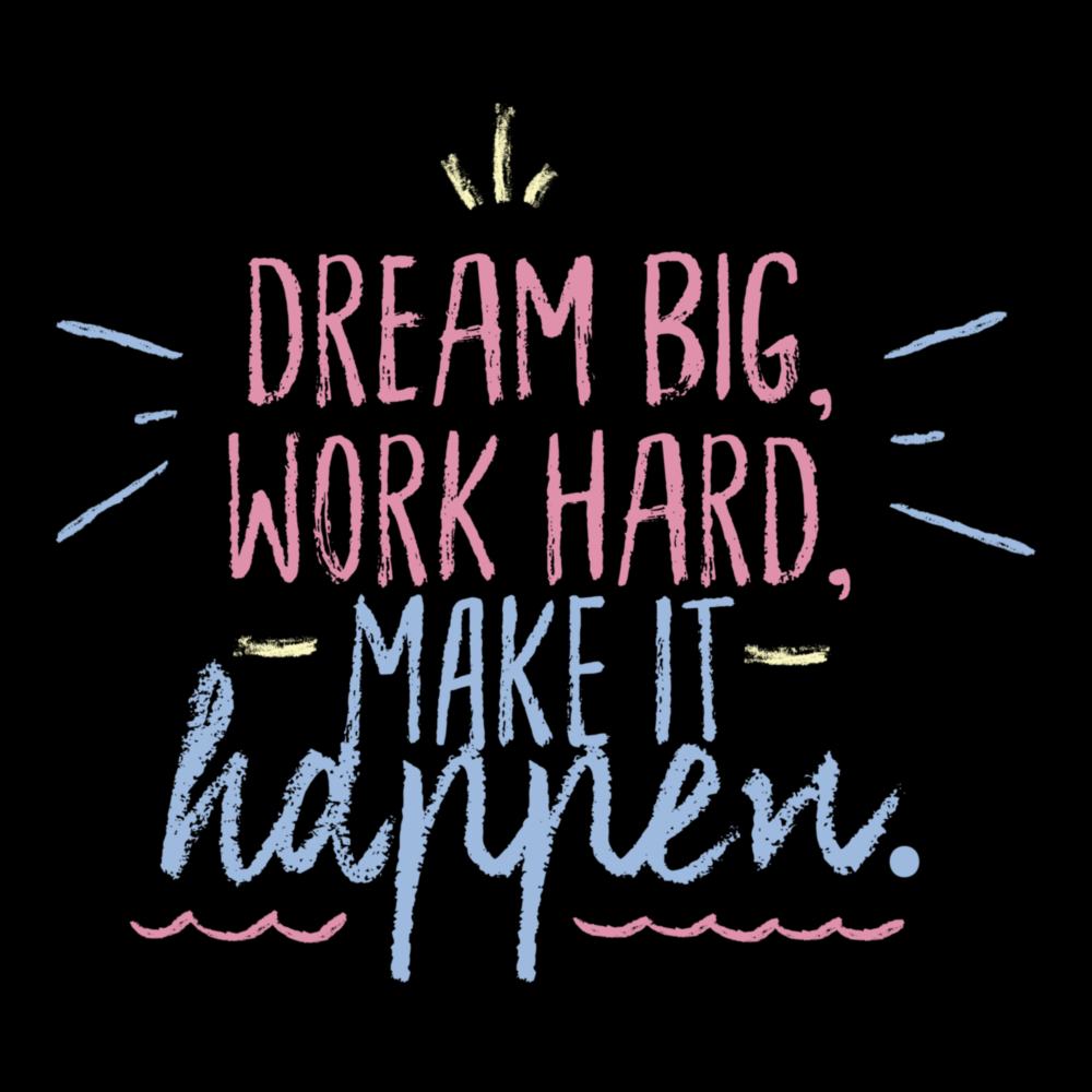 Arte della parete di vetro "Sogna in grande"