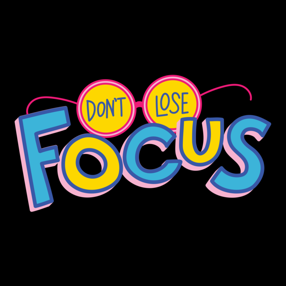 '’Do not lose focus’’ Glass Wall Art