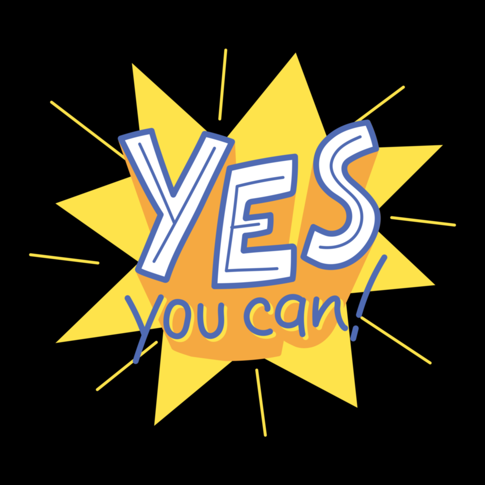 "Oui, vous pouvez" Impression sur verre