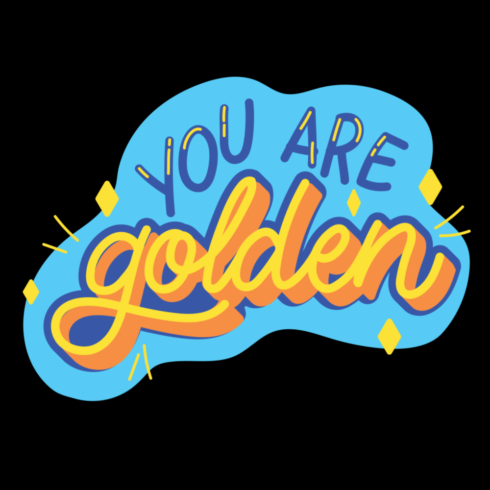 “You Are Golden” Glass Wall Art