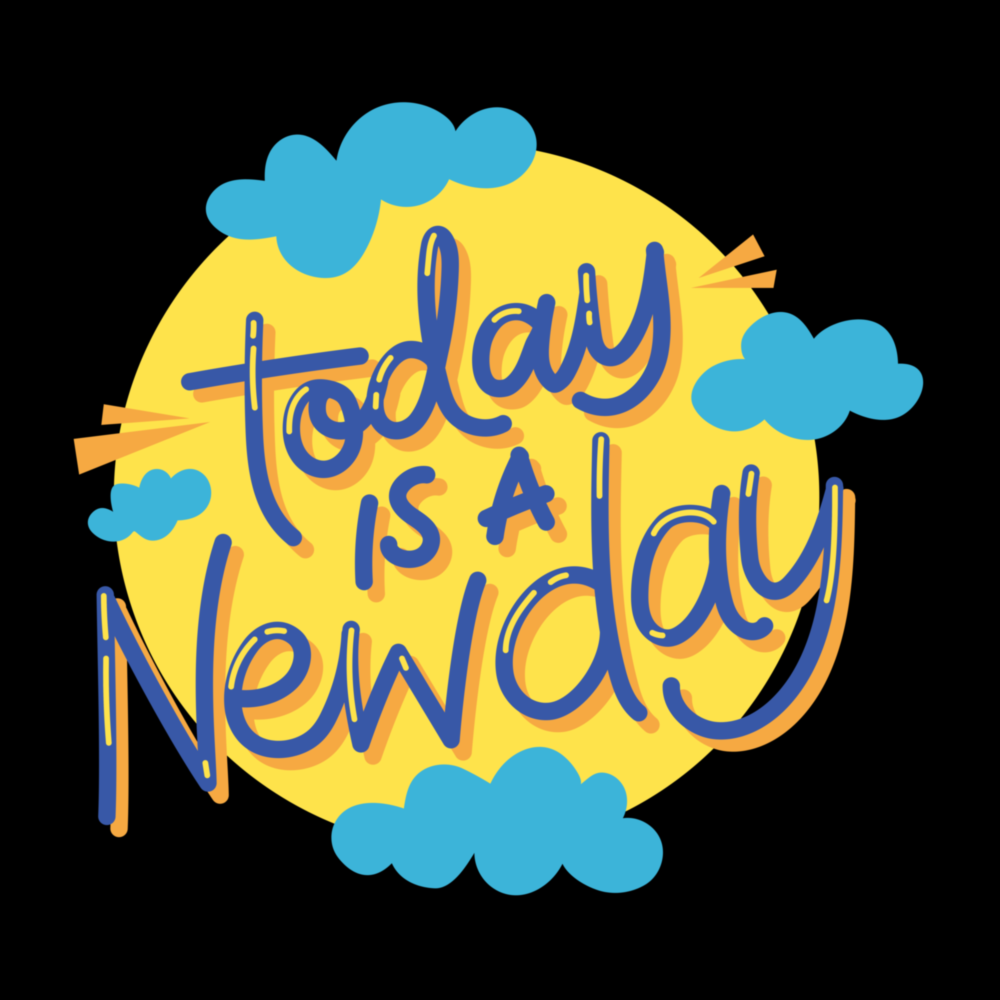 Aujourd'hui est un nouveau jour" Impression sur verre