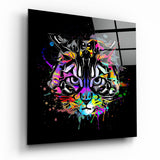 Tableau en verre Cat Art - 40x40 cm