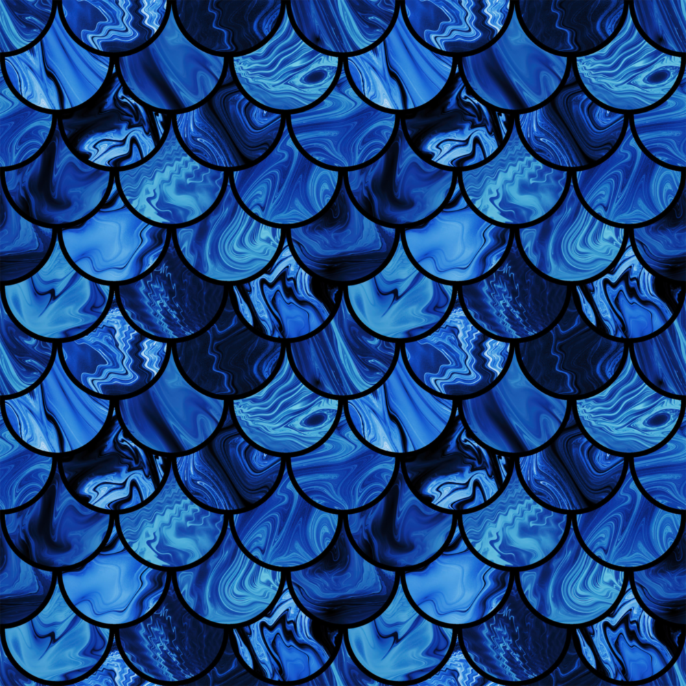 Fischschuppen Glasbild