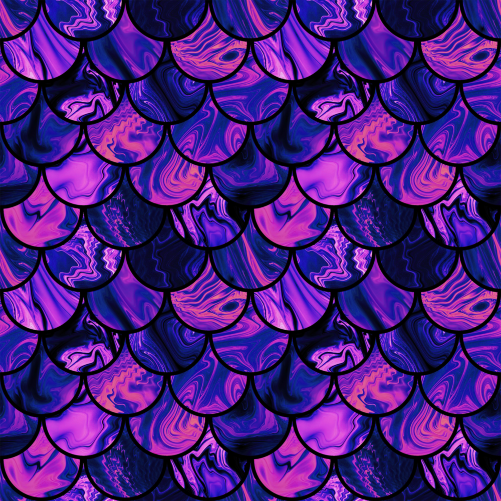 Fischschuppen Glasbild