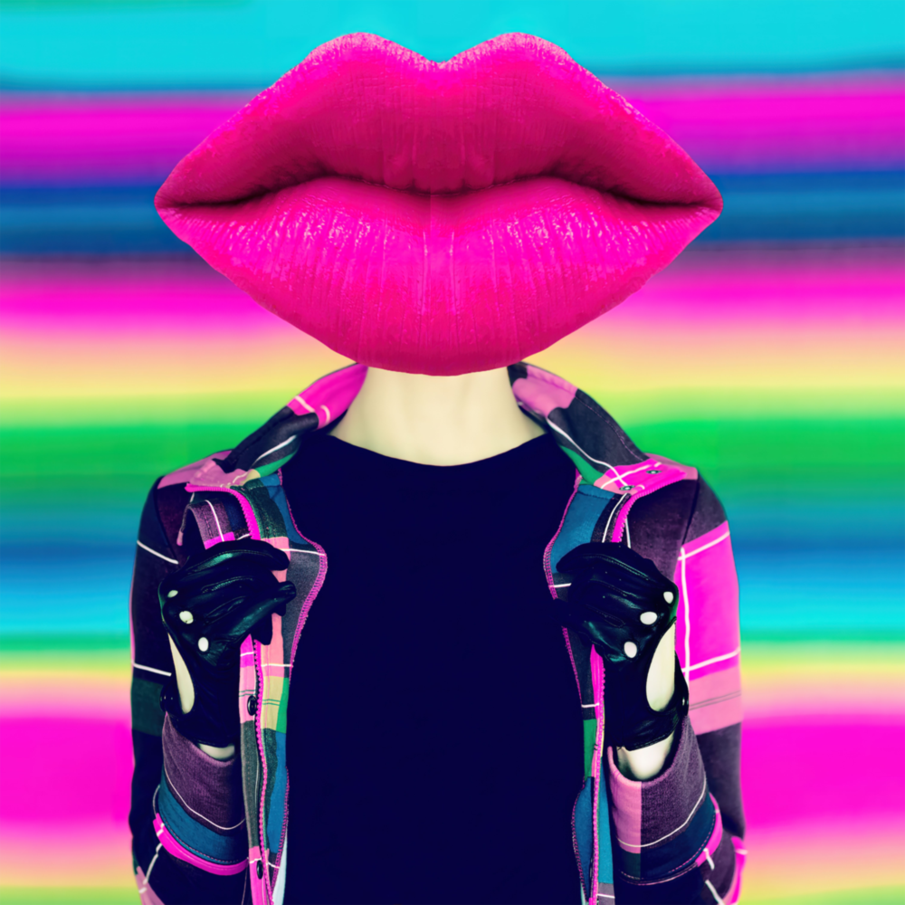 Arte de pared de vidrio de Labio de la cabeza