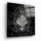 Lines of the Triangle Glasbilder - 40x40 cm