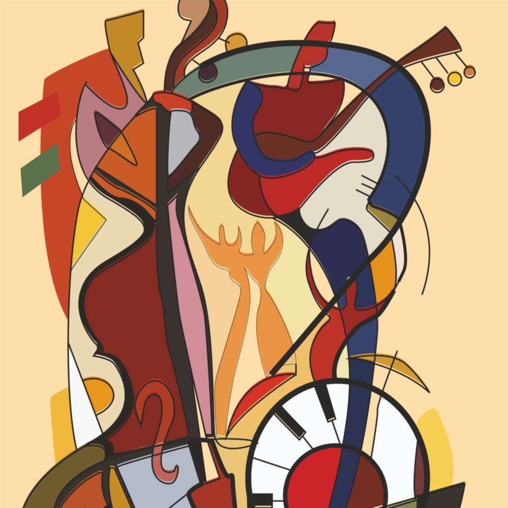 Alfred Gockel Wild Party Glass Wall Art