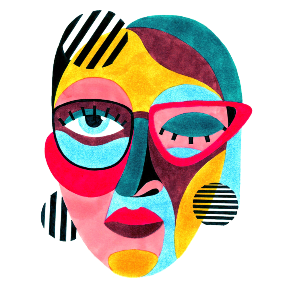 Art abstrait sur verre