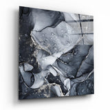 Inchiostro a Bolle Carbone e Oro quadro in vetro - 40x40 cm
