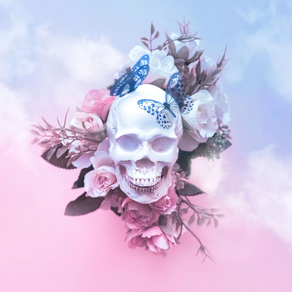 Arte de pared de vidrio de Cabeza de la flor