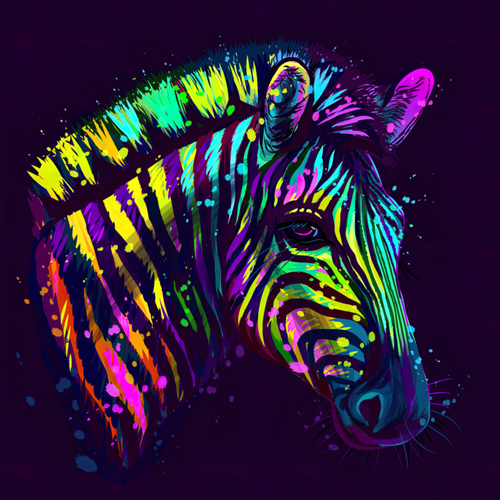 Arte della parete di vetro Cintura zebra