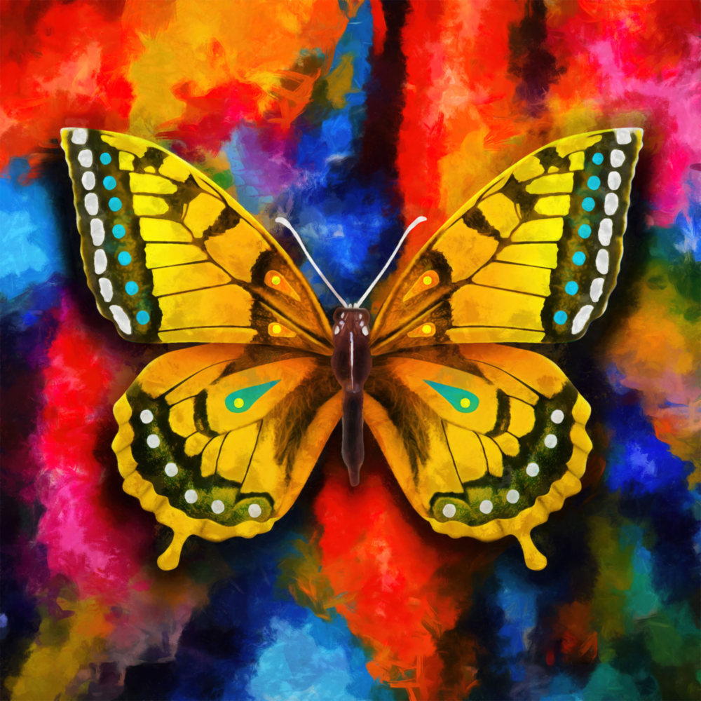 Butterfly Glass Wall Art