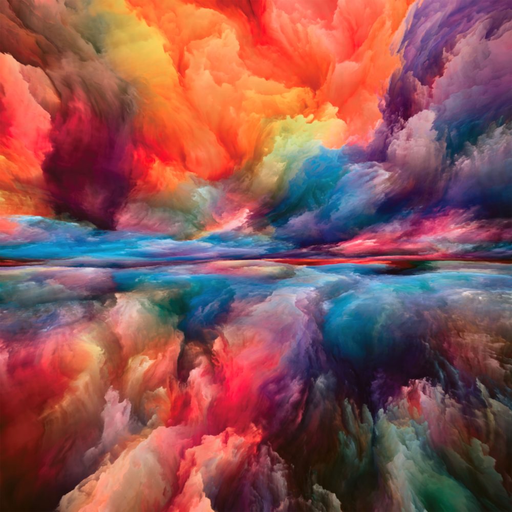 Explosion de couleur Impression sur verre