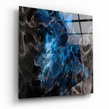 Nucleo di Marmo Blu Luminoso quadro in vetro - 40x40 cm