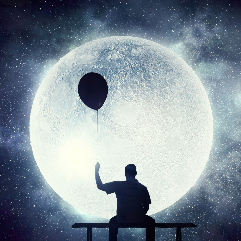 Pleine lune Impression sur verre