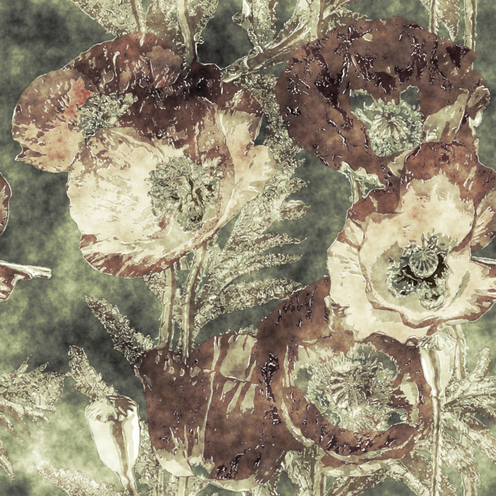 Impression abstraite sur verre