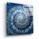 Ciclo del blu Quadro in vetro - 40x40 cm