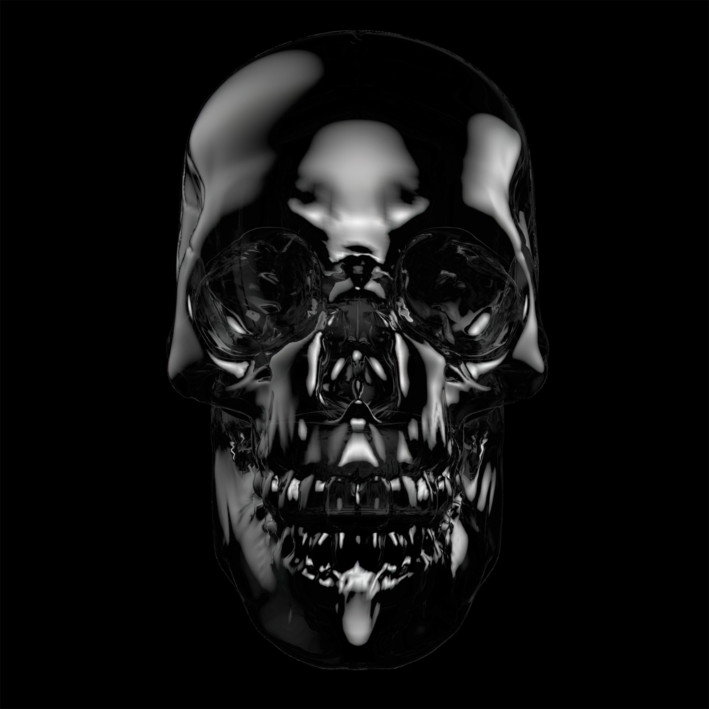 Crâne Impression sur verre