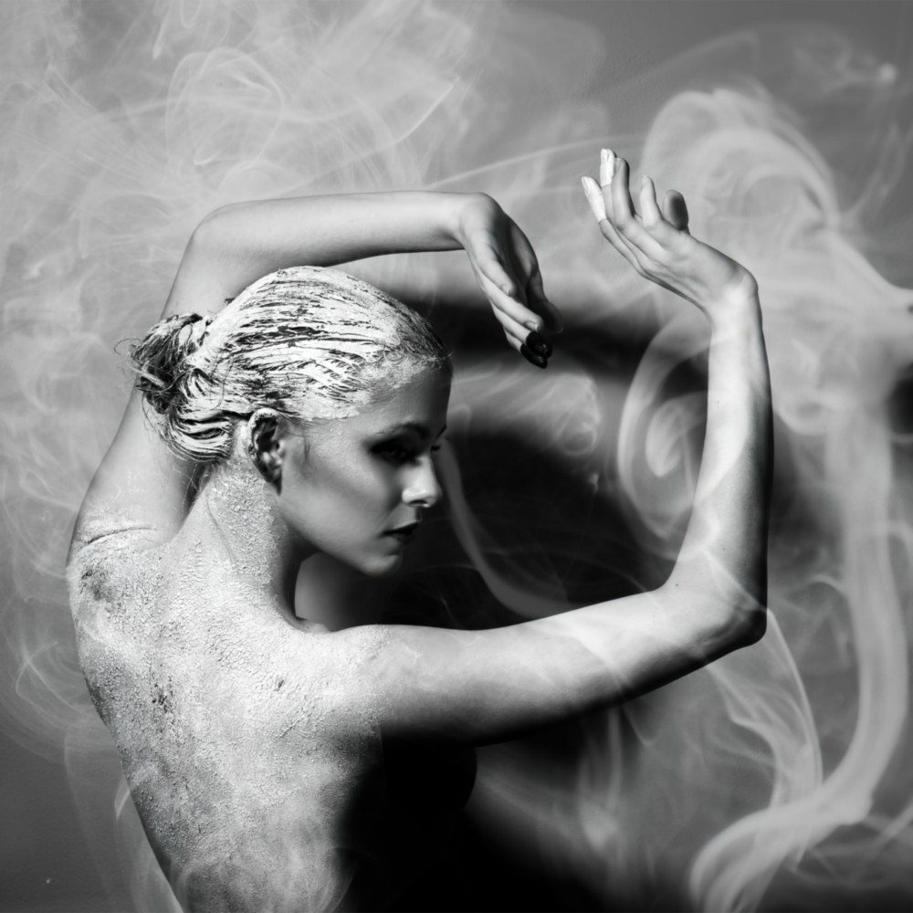 Smoke Dancing Glass Wall Art