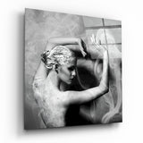 Tanzender Rauch Glasbild - 40x40 cm