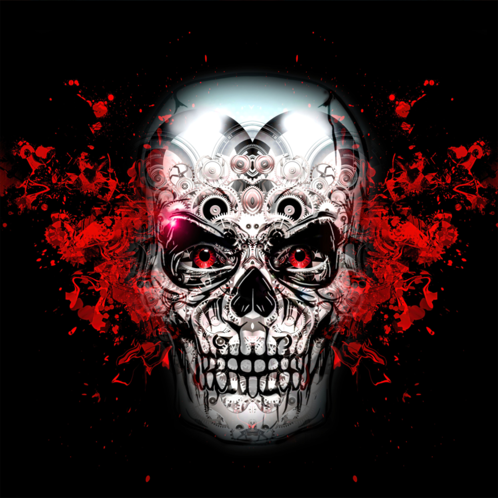 Skull Glass Wall Art