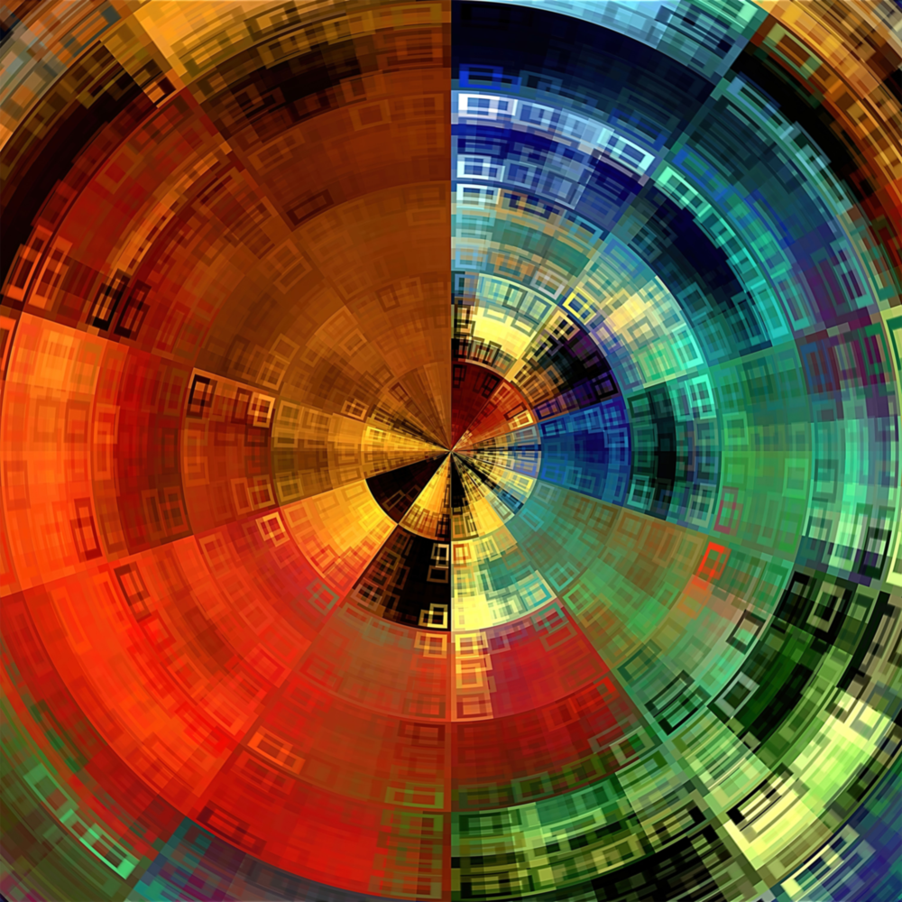 Arte della parete di vetro Ruota dei colori