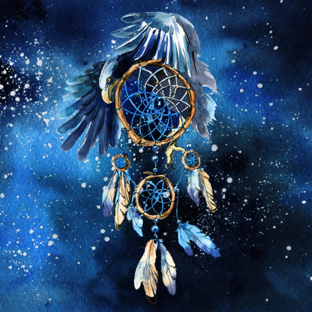 Arte de pared de vidrio de Atrapasueños