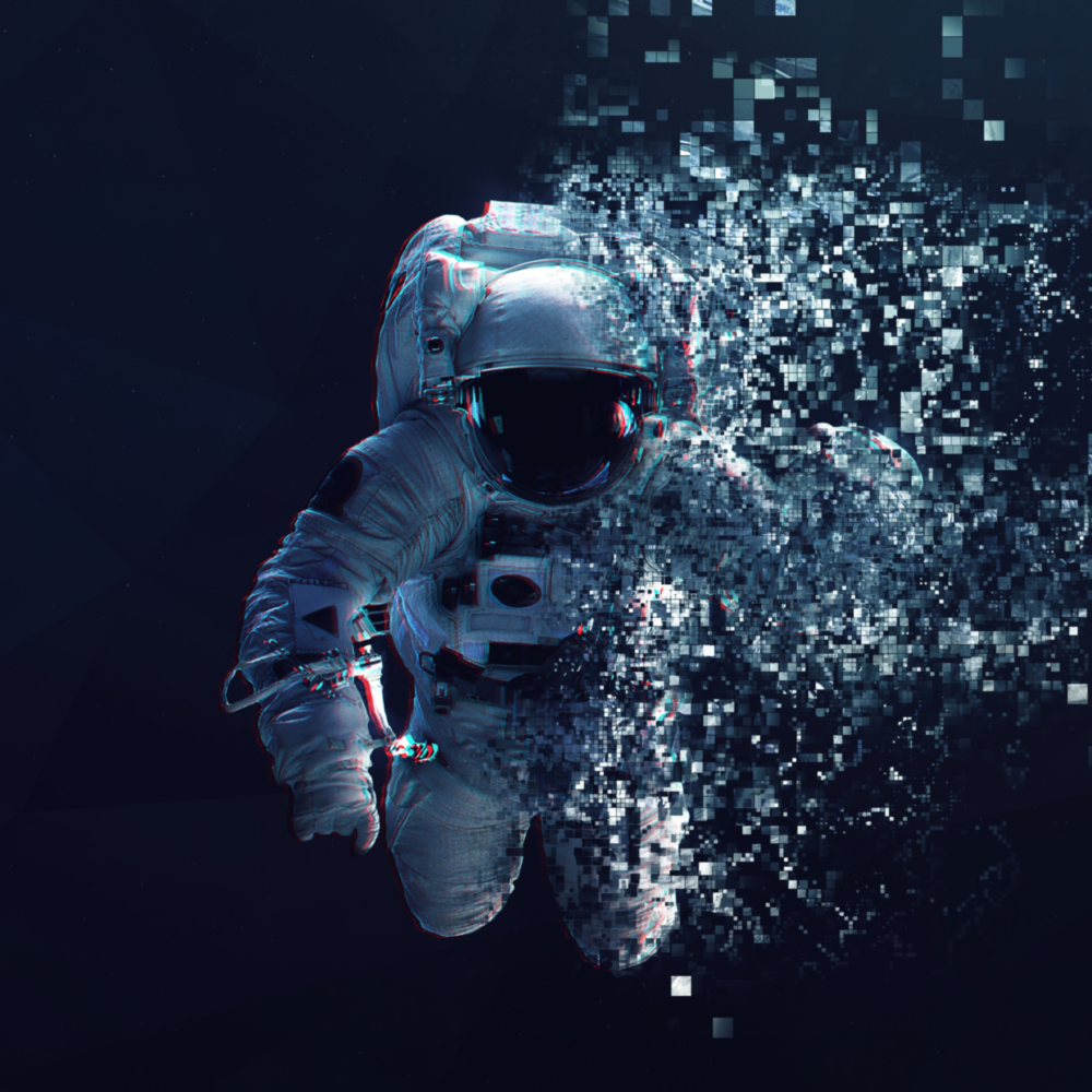 Astronaute Impression sur verre