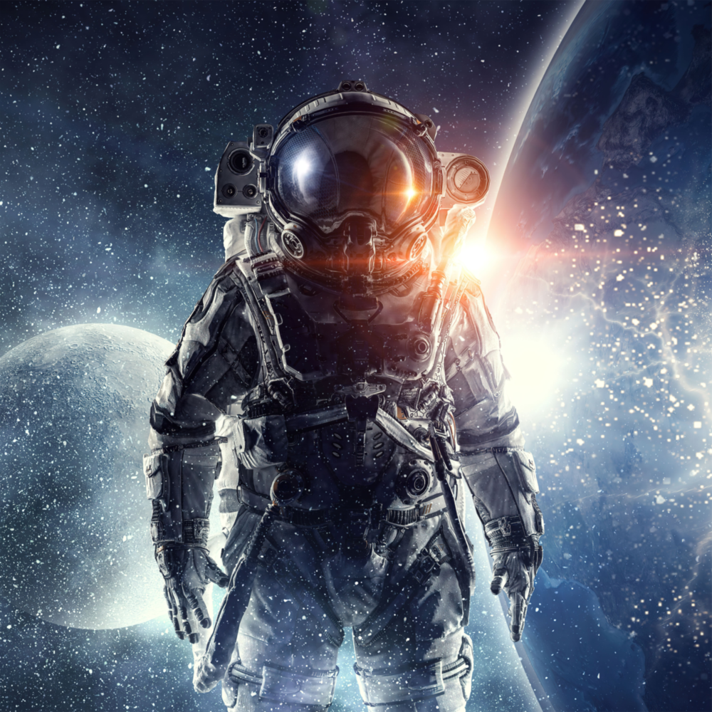 Astronaut Glass Wall Art