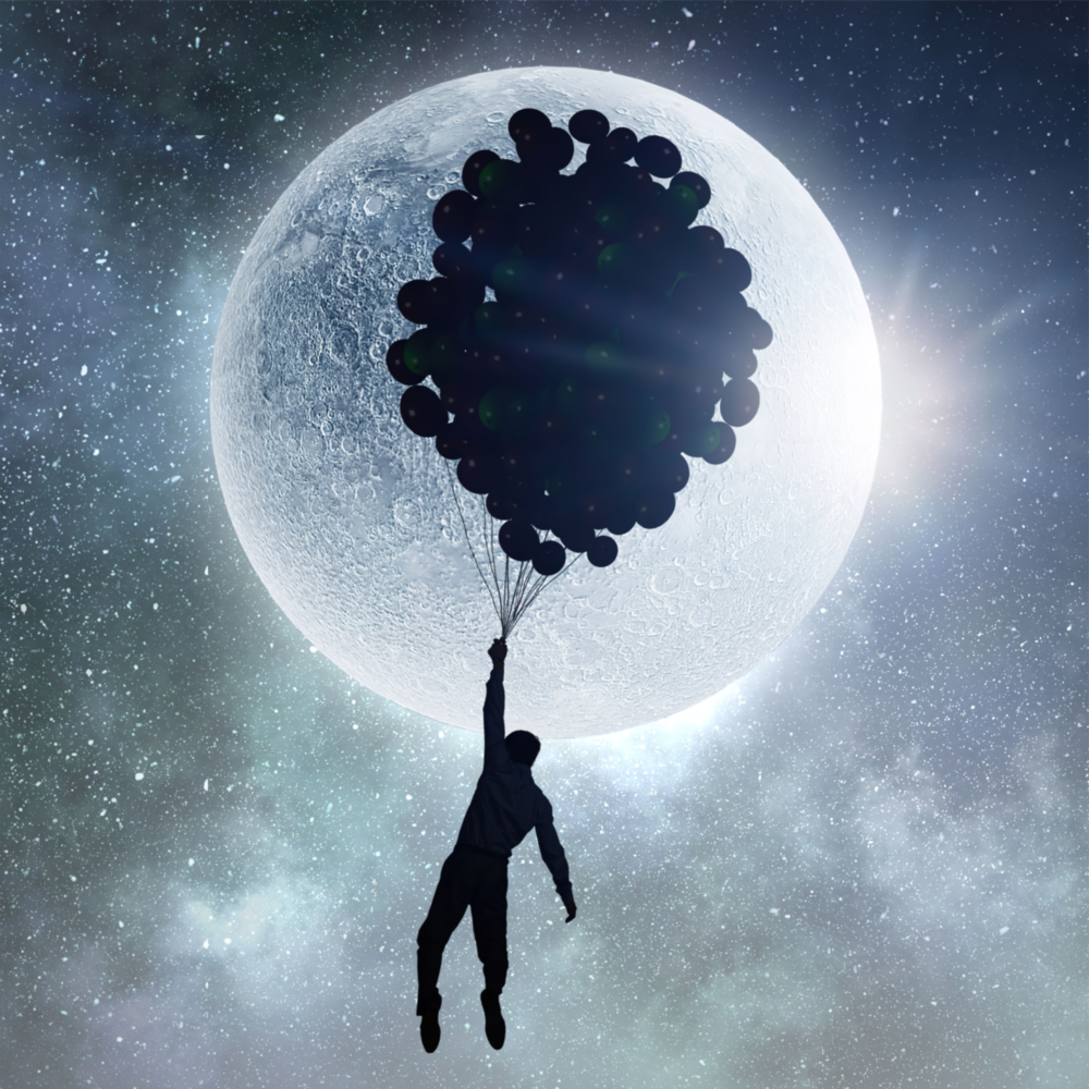 Pleine lune Impression sur verre