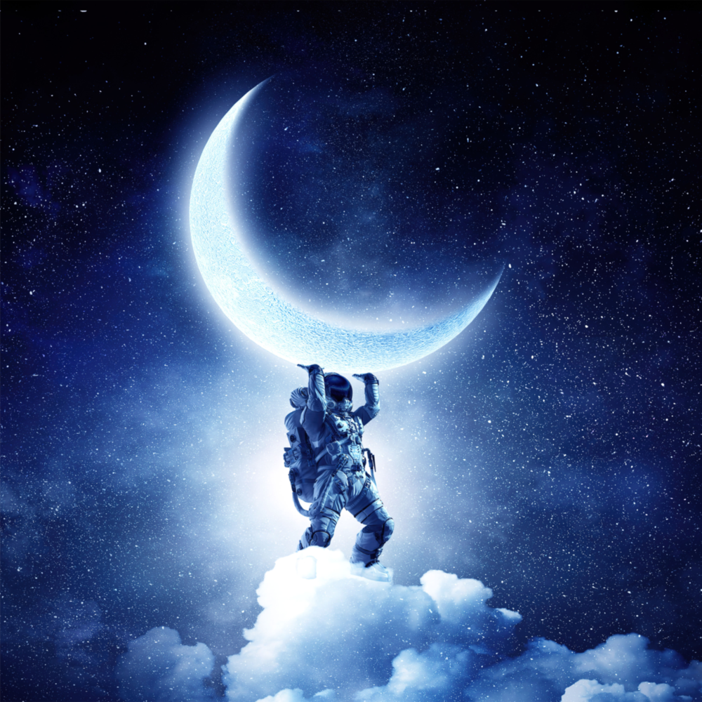 Porteur de lune Impression sur verre