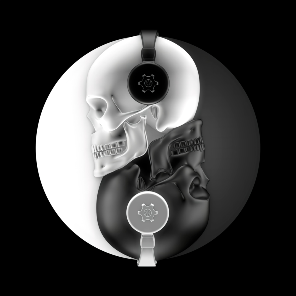 Noir et blanc Impression sur verre