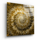 Cuadro de cristal «Ciclo del amarillo» - 40x40 cm