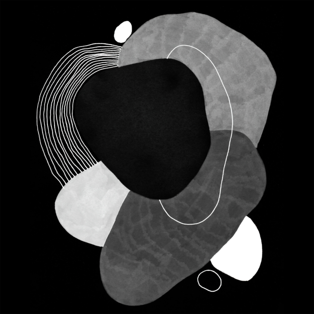 Arte de pared de vidrio de Negro