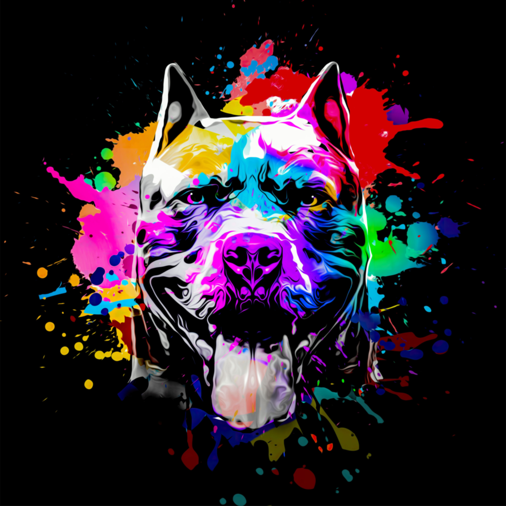 Arte della parete di vetro pitbull