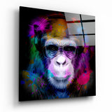 Intellectual Monkey Glass Wall Art