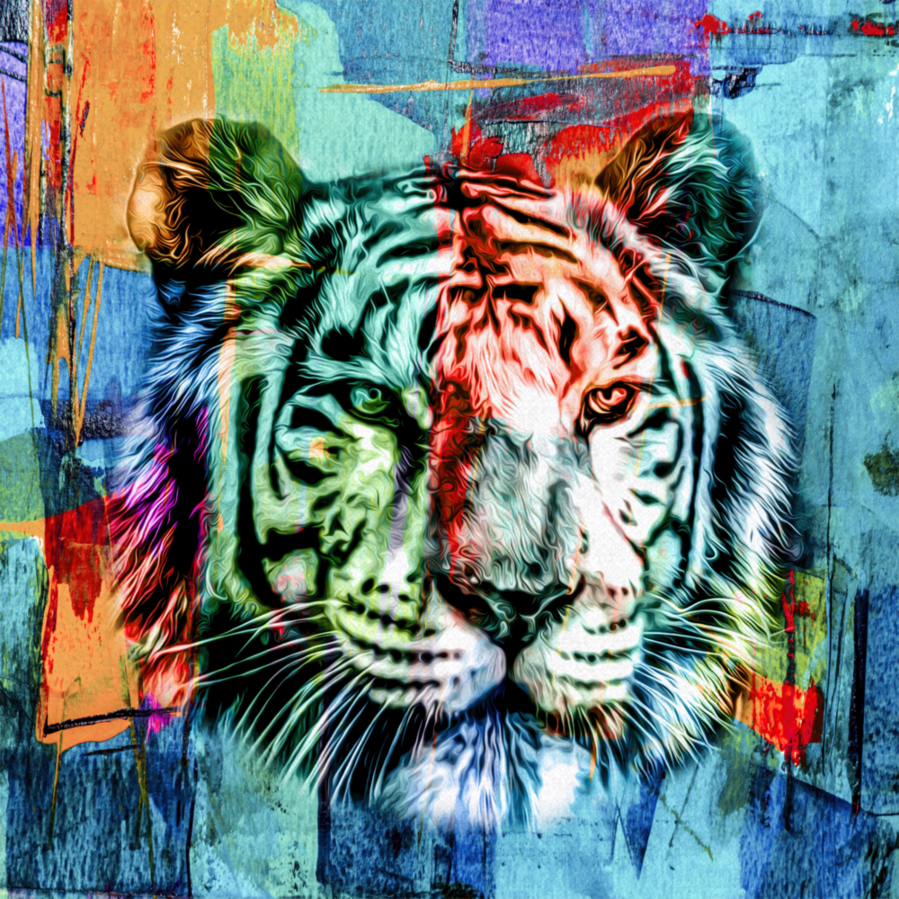 Tiger Glass Wall Art