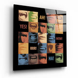 Feelings Glass Wall Art - 40x40 cm