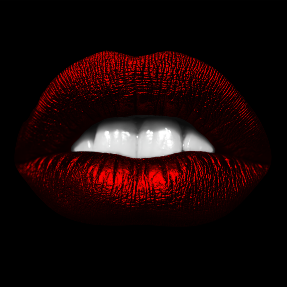 Red Lips Glass Wall Art