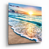 Tableau en verre Sunset - 40x40 cm
