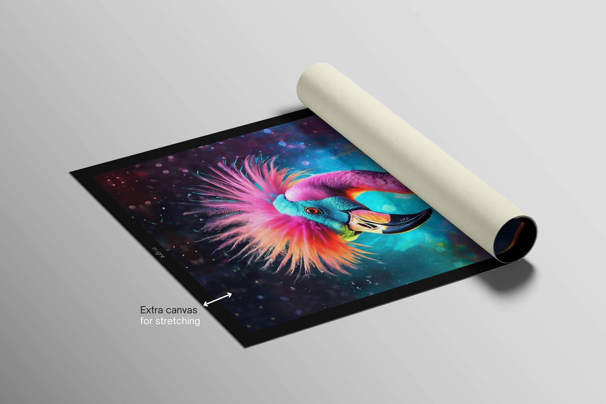 Eclectic Flamingo — Haptic 3D Embossed Print