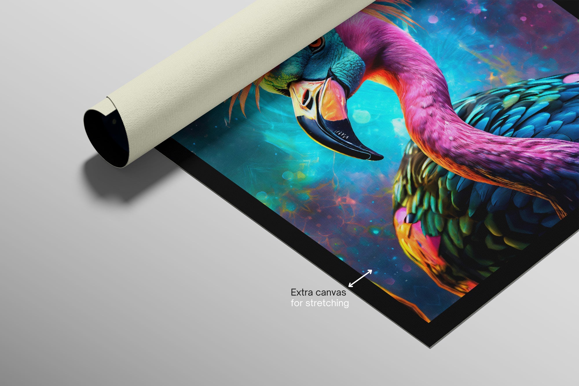 Eclectic Flamingo — Haptic 3D Embossed Print
